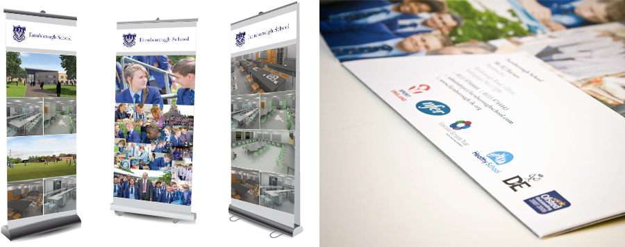 farnborough school pop-up banner design nottingham