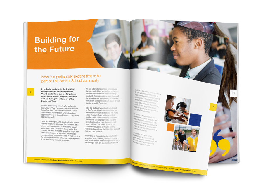 The Becket School Prospectus Design Fifteen