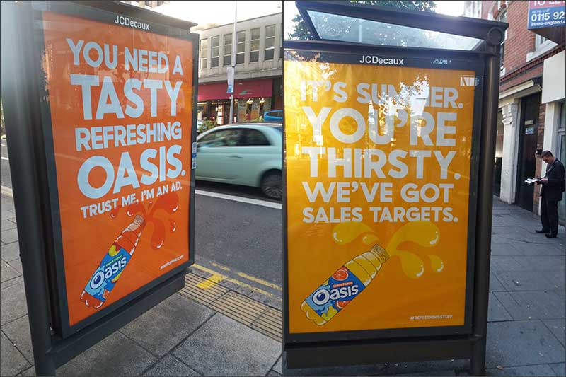 Oasis adverts, 2016