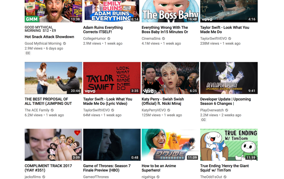 Youtube gallery
