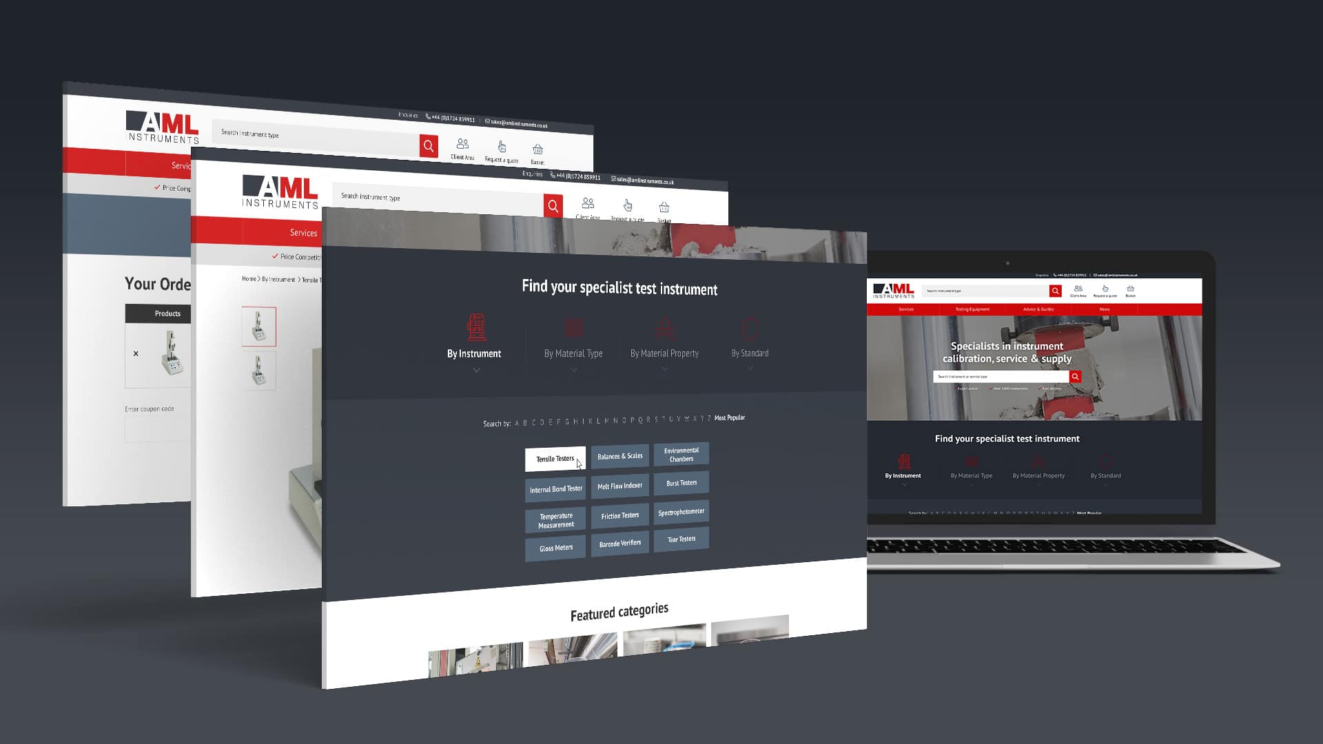 New Website Design for AML Instruments