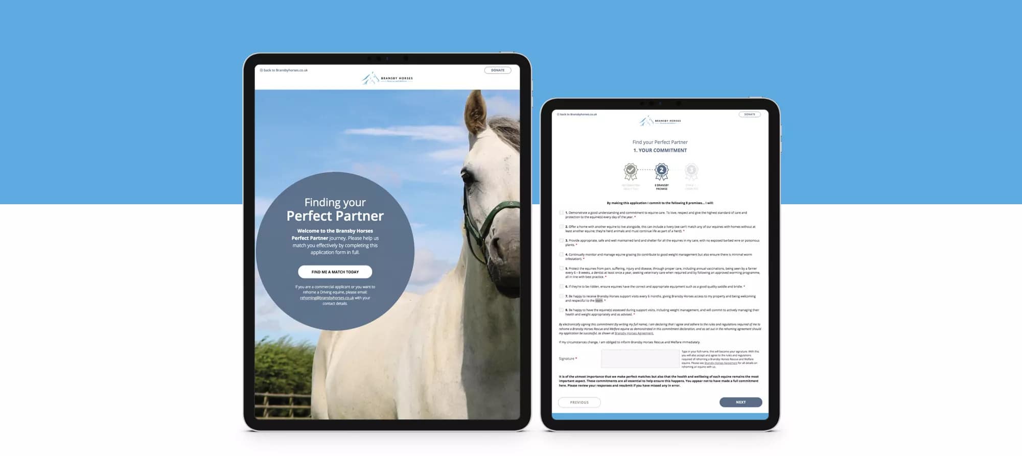 Microsite website design.