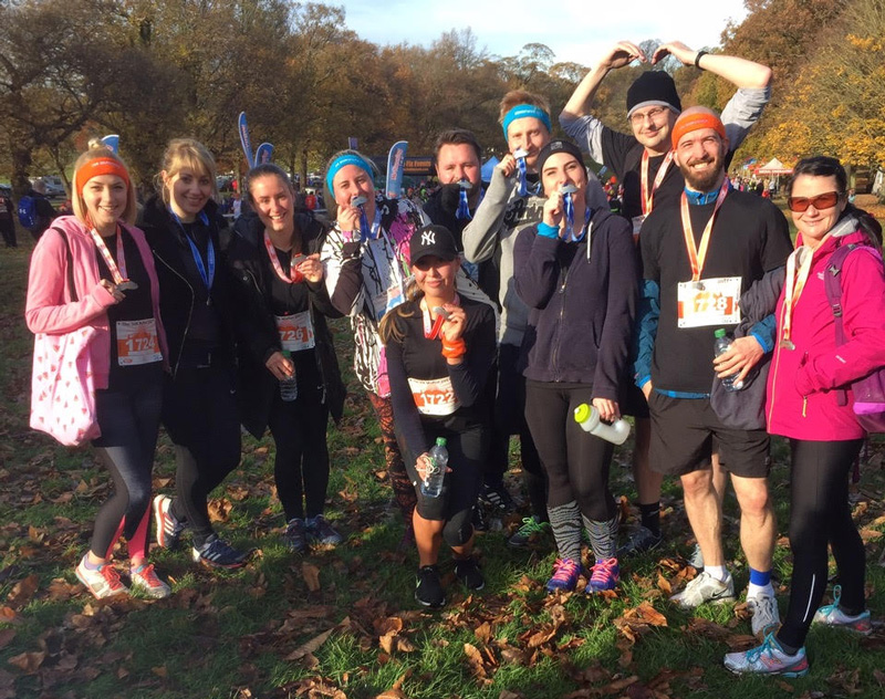 The Fifteen team together after finishing the Big T charity run