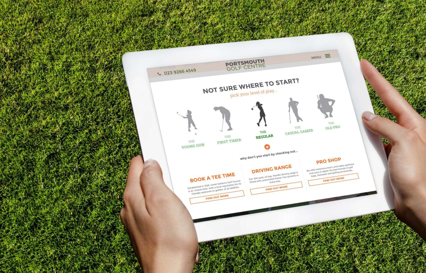 Portsmouth Golf Centre Tee Off with new Website Design