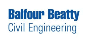 Balfour Beatty Civil Engineering logo in blue text on a white background