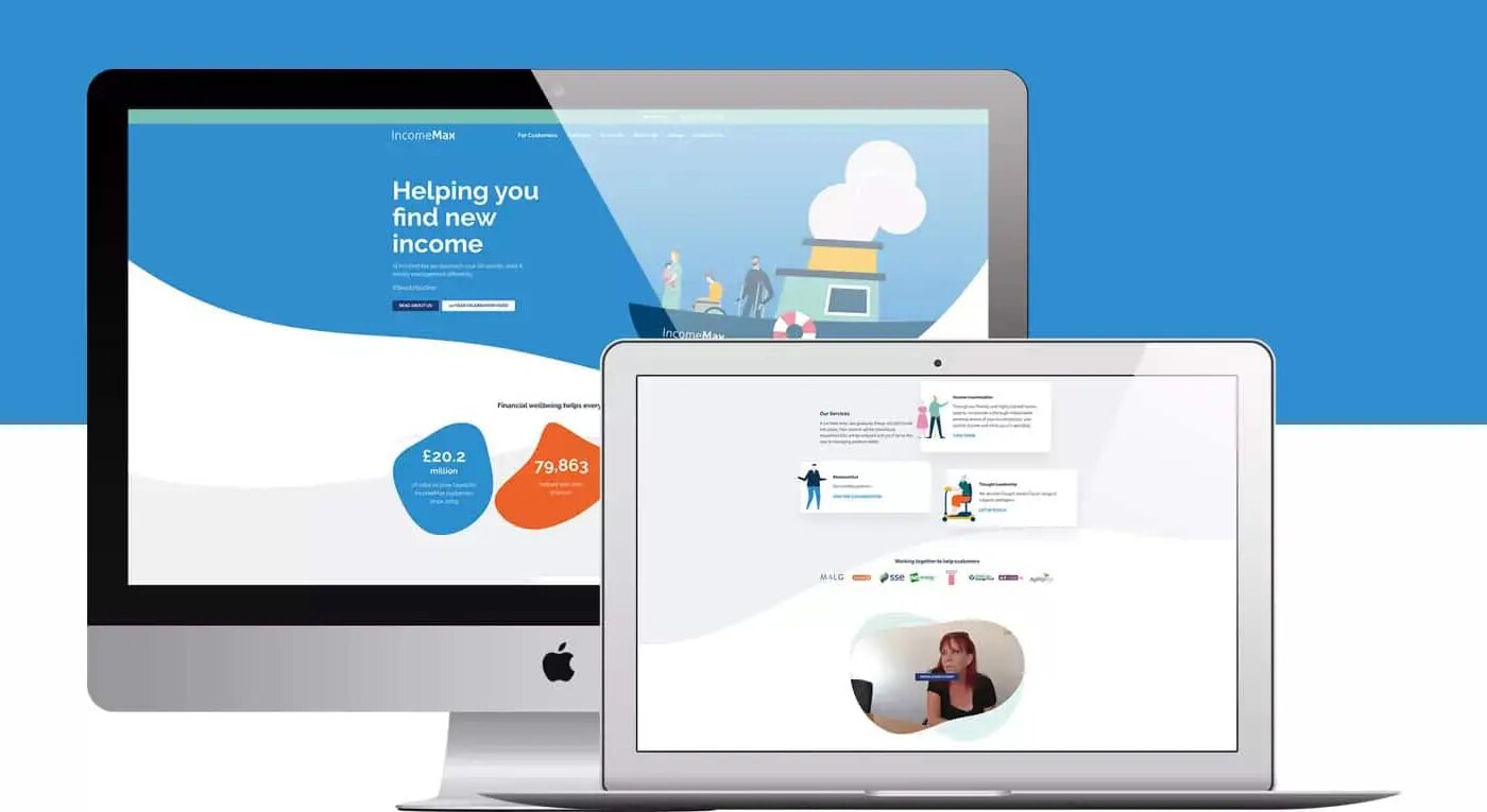 Financial services website design.