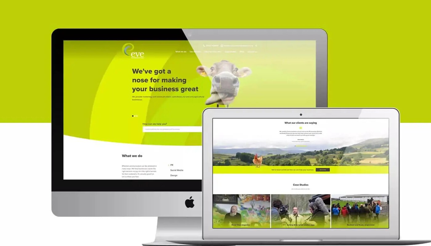 Website design for PR companies