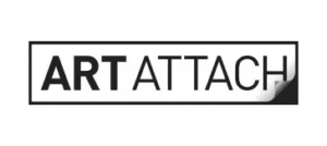 ART ATTACH text logo in a black rectangular outline