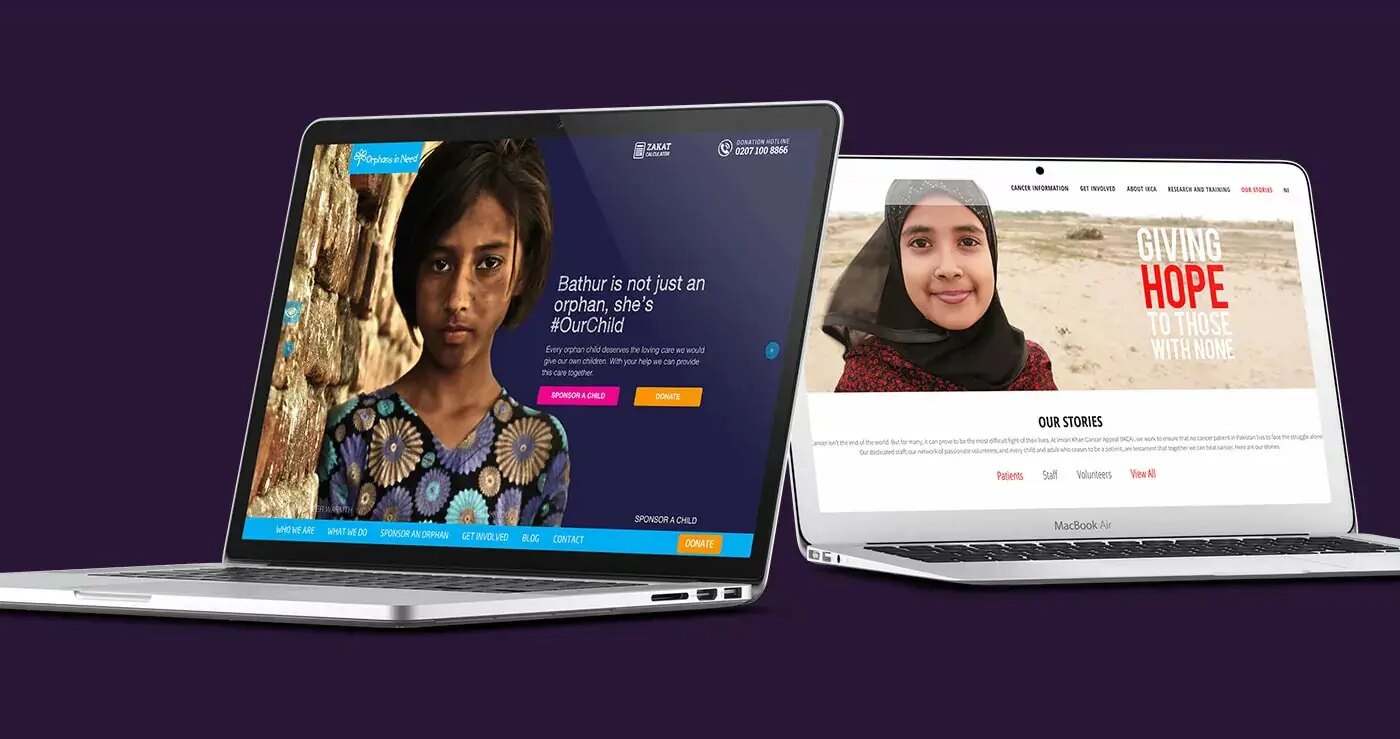 Charity website design.