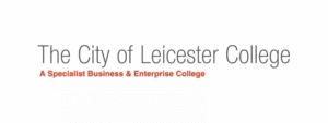 The City of Leicester College logo with the tagline Specialist Business & Enterprise College