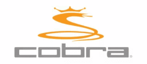 Orange Cobra logo above grey cobra text