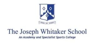 The Joseph Whitaker School logo with shield emblem and the text An Academy and Specialist Sports College