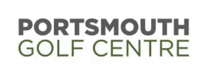 Portsmouth Golf Centre logo text in grey and green