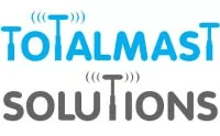 TotalMast Solutions logo in blue and grey with wireless signal icons above the T letters